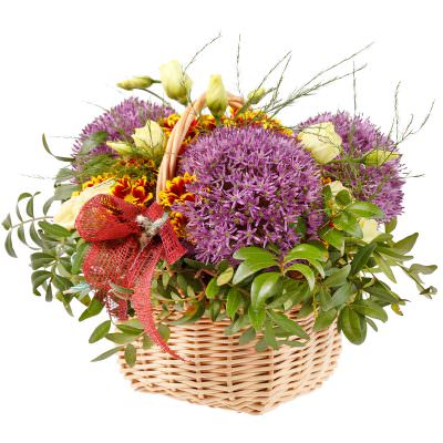 Цветочная композиция в корзине «Чудо»